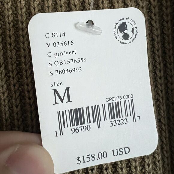 Free People The Free Worn Thru Surplus Cardi Size M Olive - Picture 4 of 5